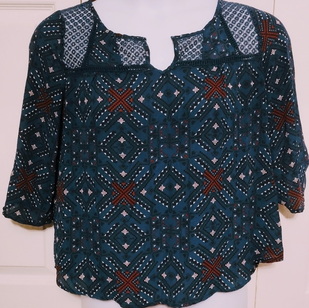 Rewind Women's Top Sheer Pullover